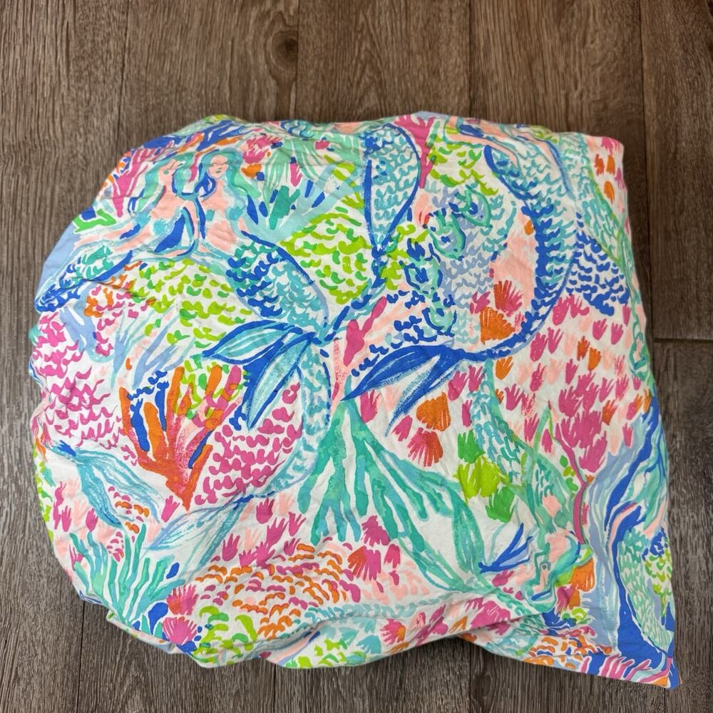 Lilly Pulitzer Pottery Barn Kids Mermaid Cove Full Fitted Sheet Only Colorful